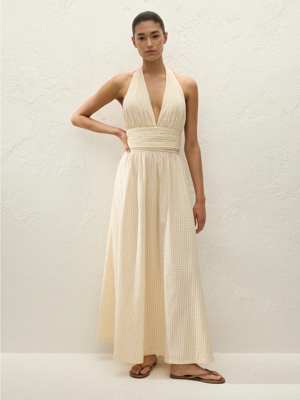 Gingham Yellow Maxi - Faithful